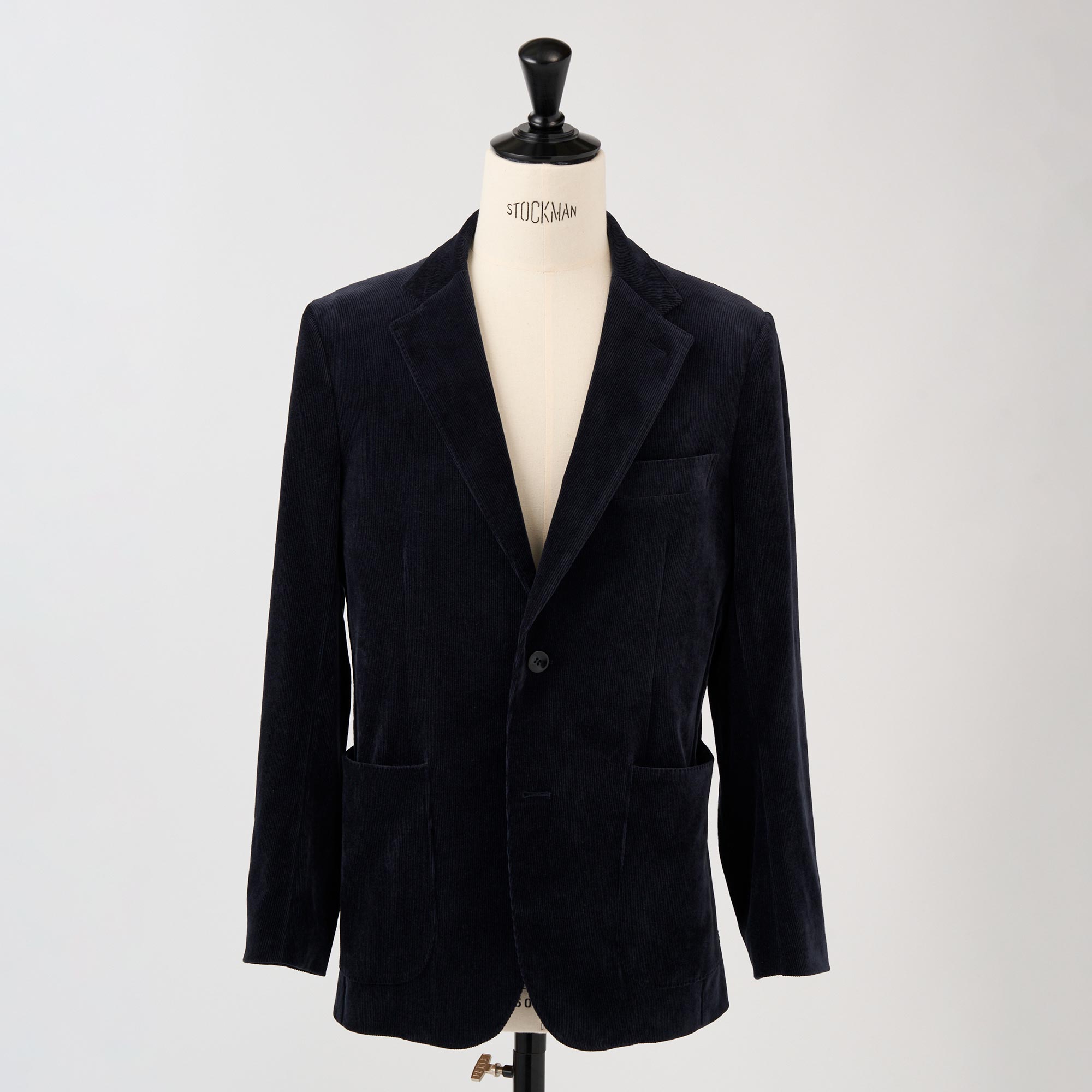 シャンブレーストレッチコーデュロイジャケット（ネイビー）