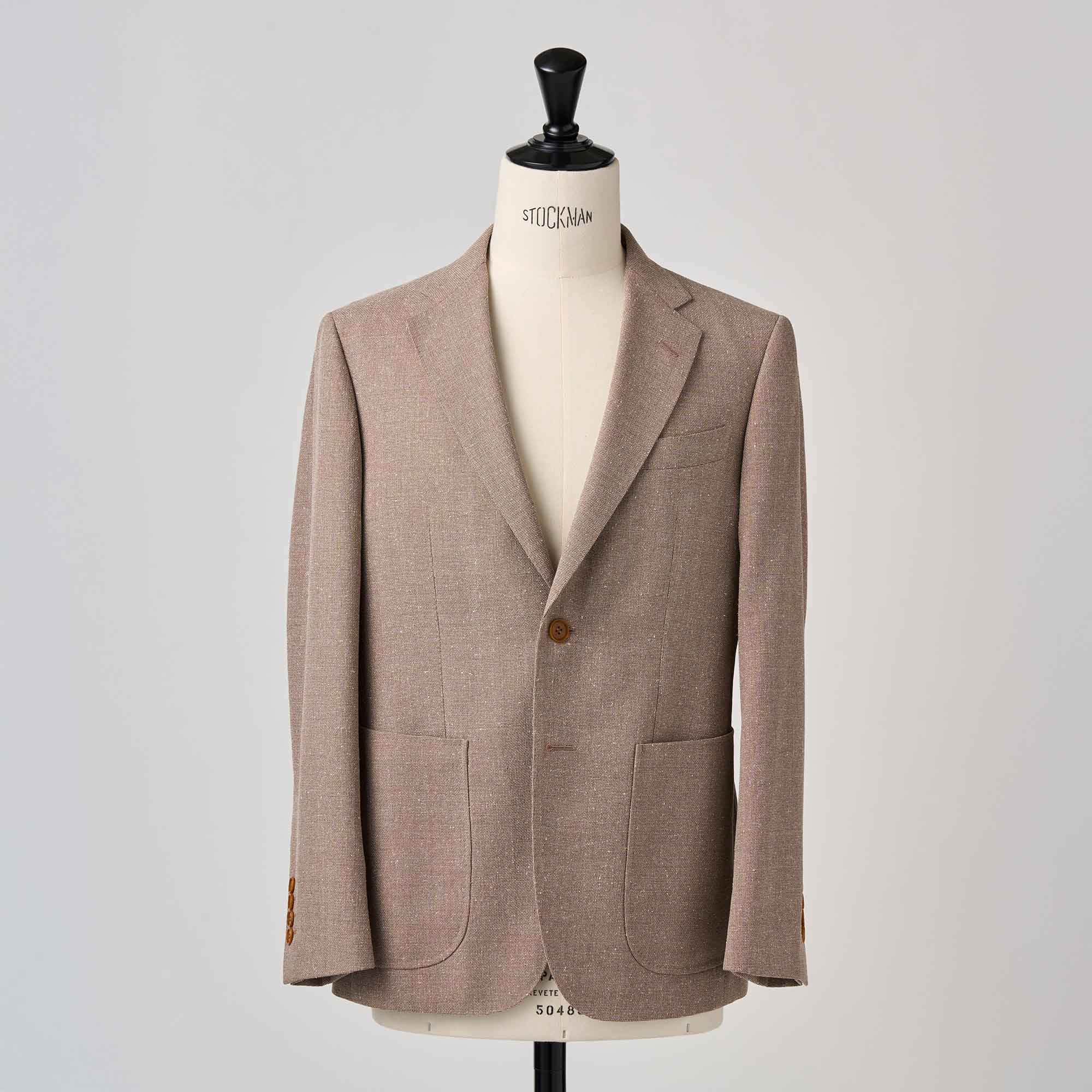 ベージュメッシュウール　ジャケット