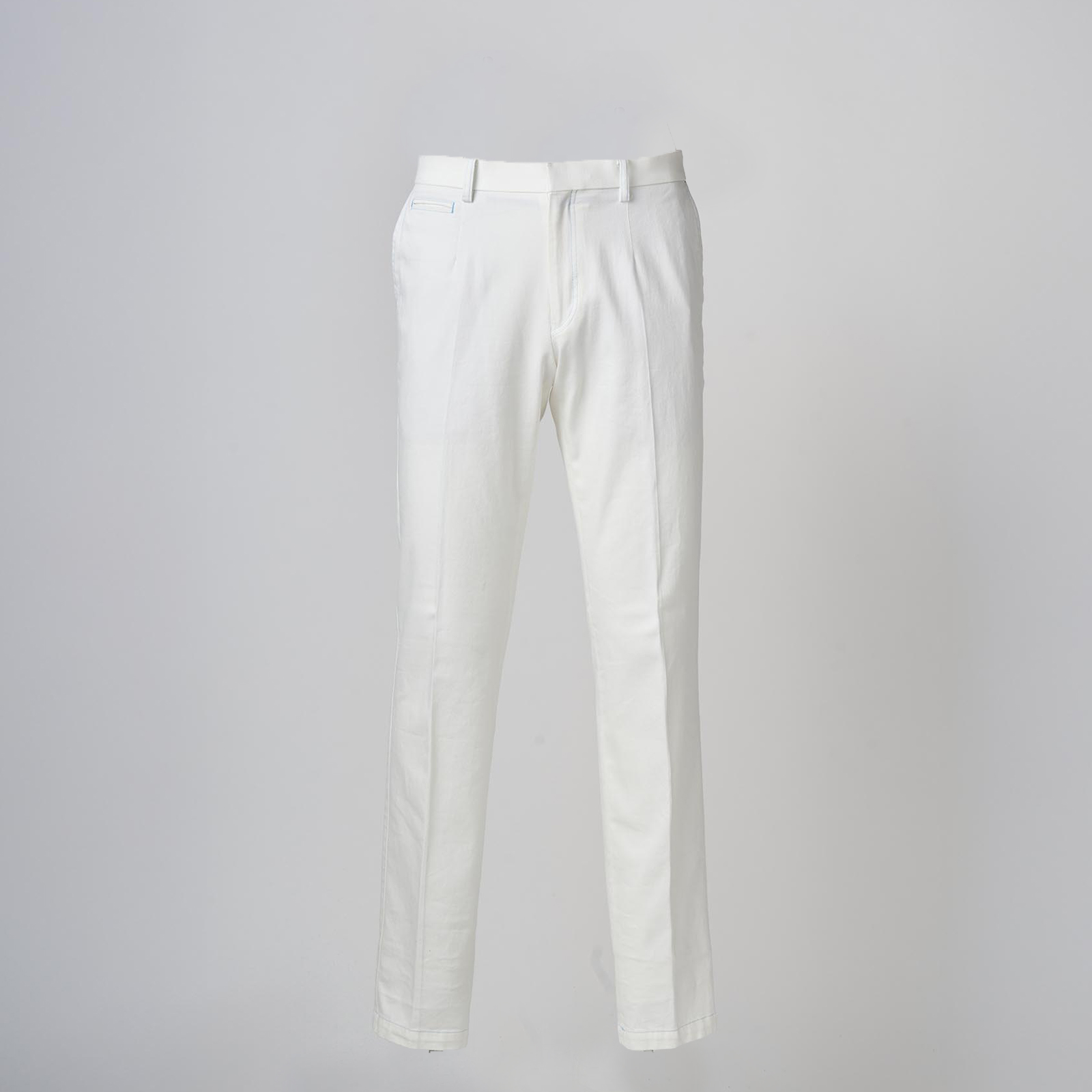 ホワイトデニム ガーメントウォッシュ スラックス