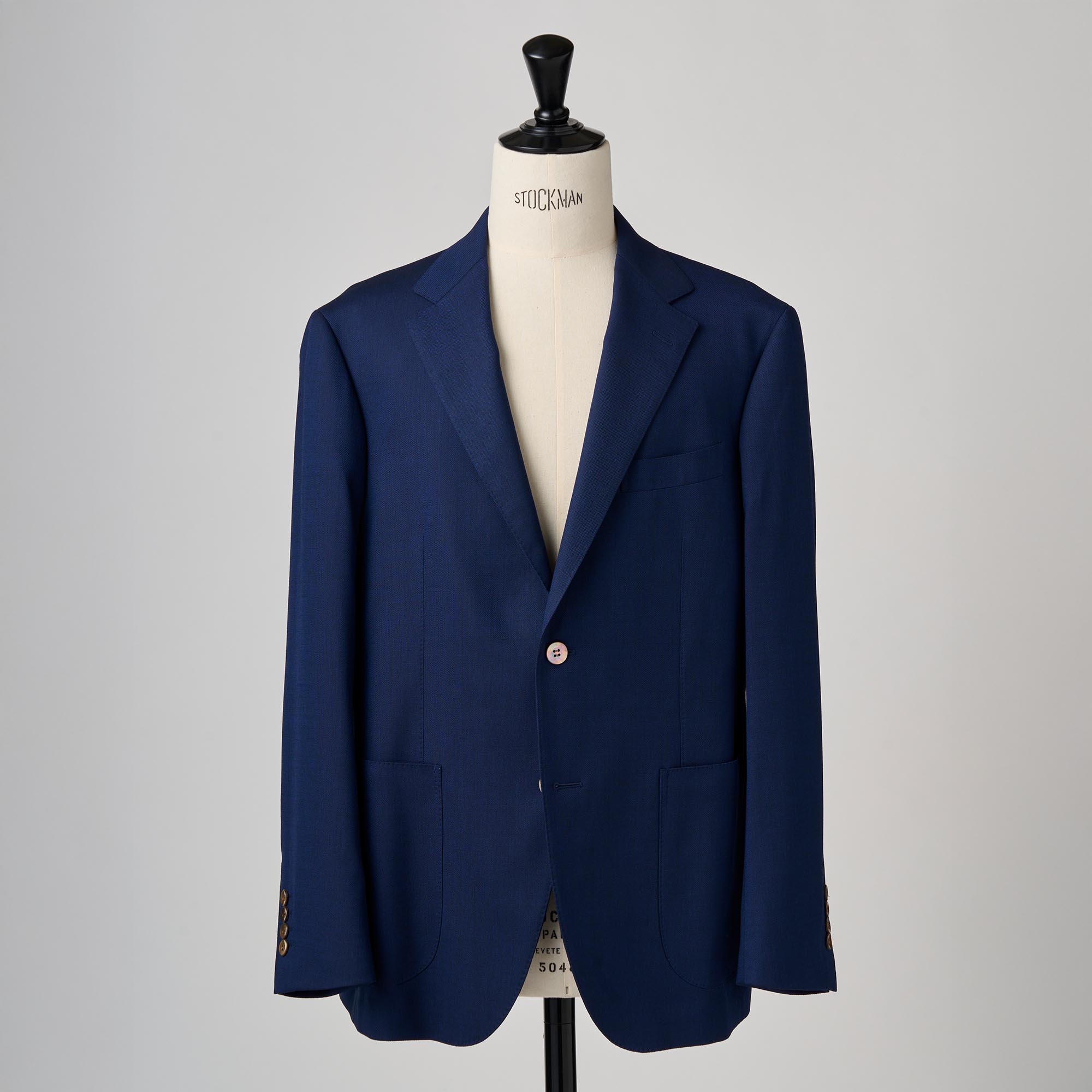 ネイビーメッシュウール ジャケット