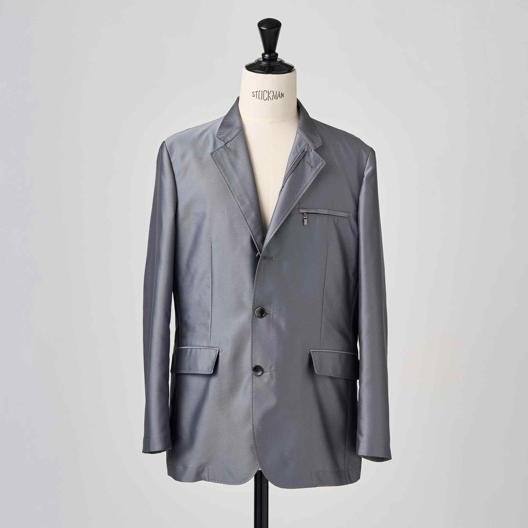 グレージュ 撥水ポリエステル ２WAYカラージャケット