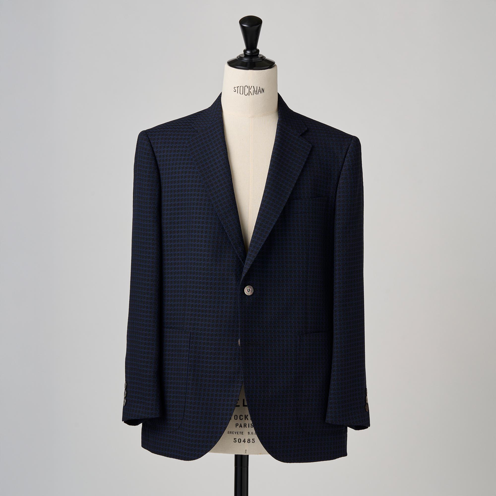 ネイビーメッシュウール ジャケット