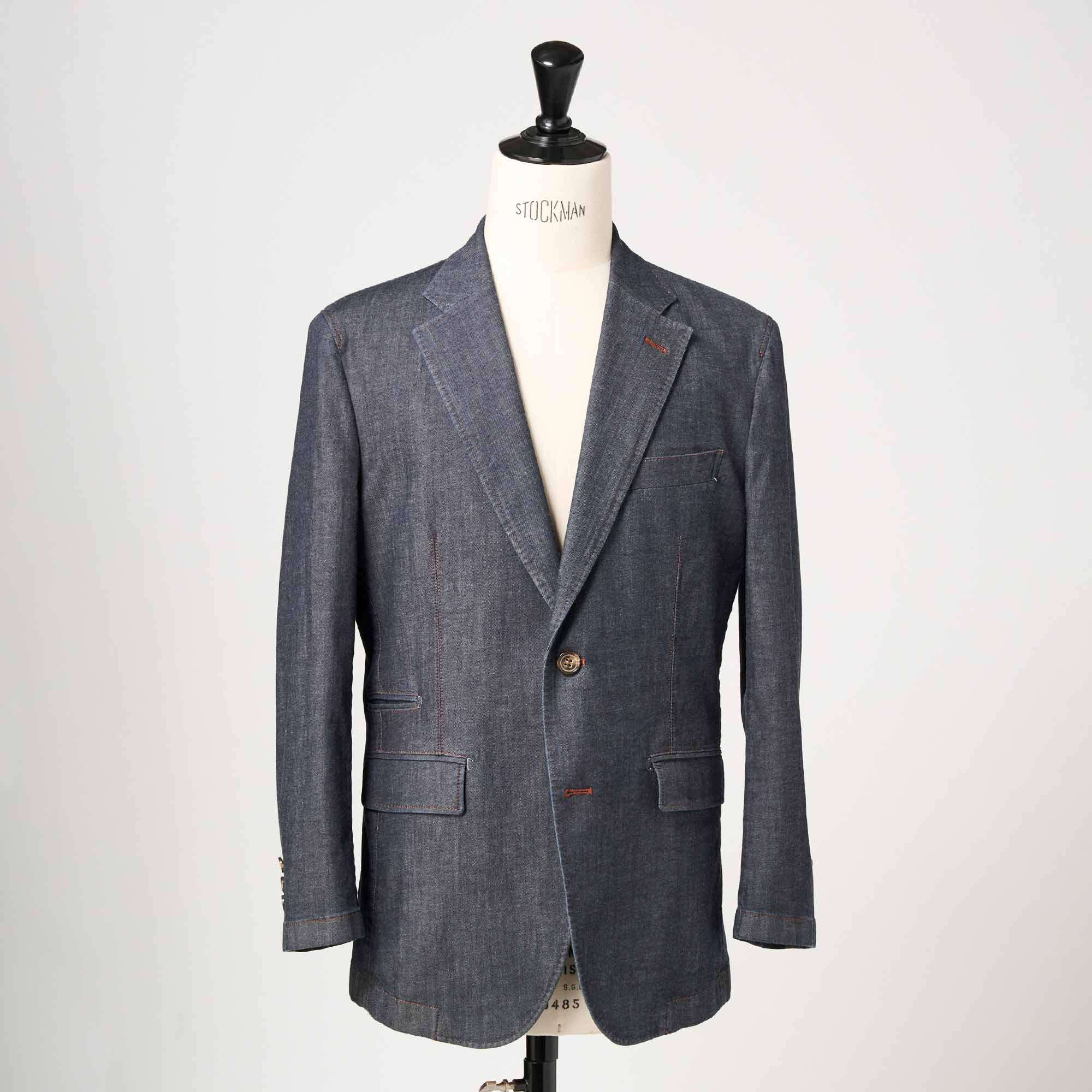 5.9オンス ストレッチデニムガーメントウォッシュ ジャケット（インディゴ）