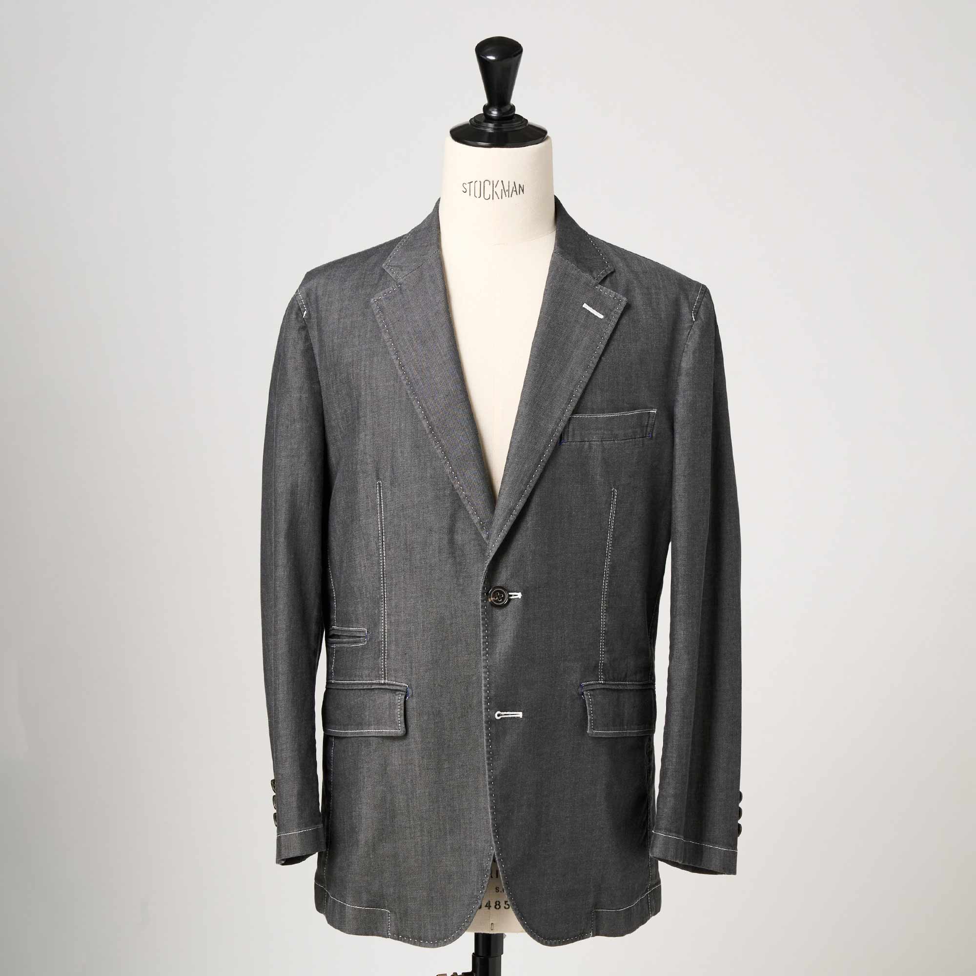 5.9オンス ストレッチデニムガーメントウォッシュ ジャケット（ブラック）