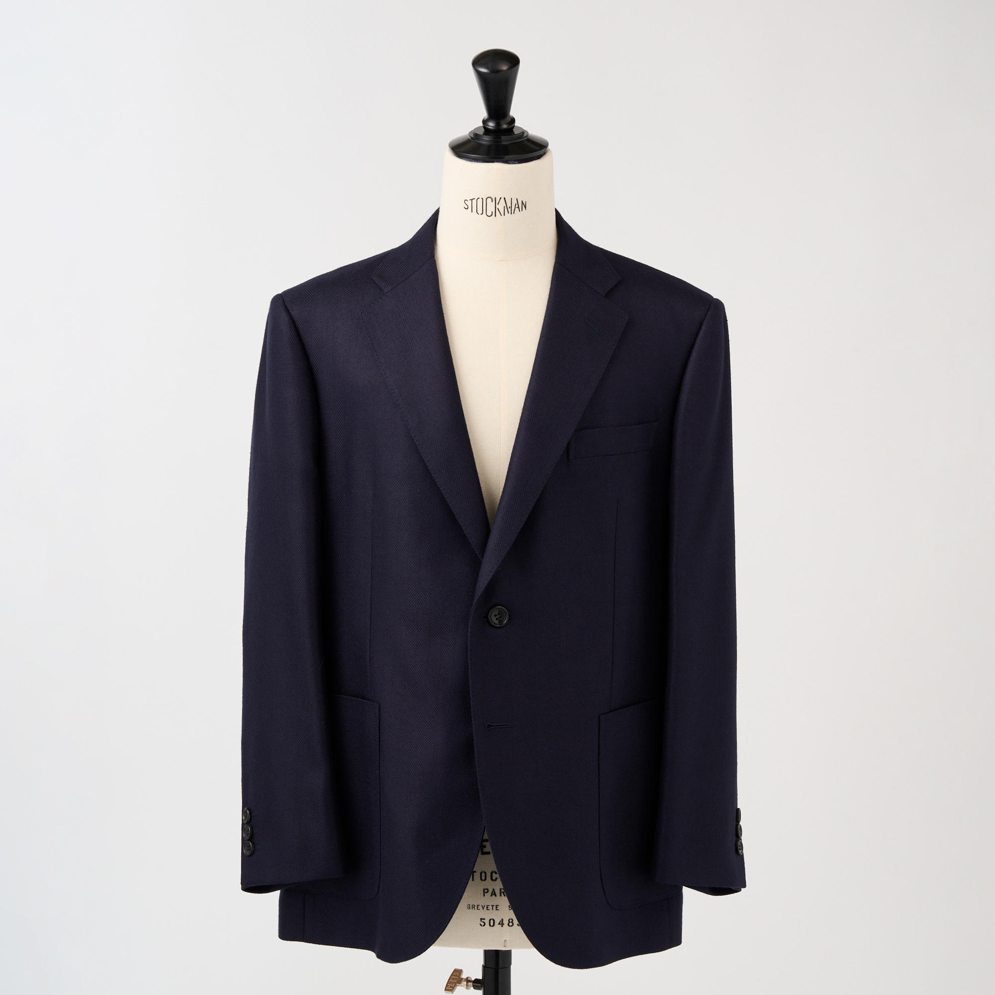 シルクヘリンボーンジャケット（ネイビー）