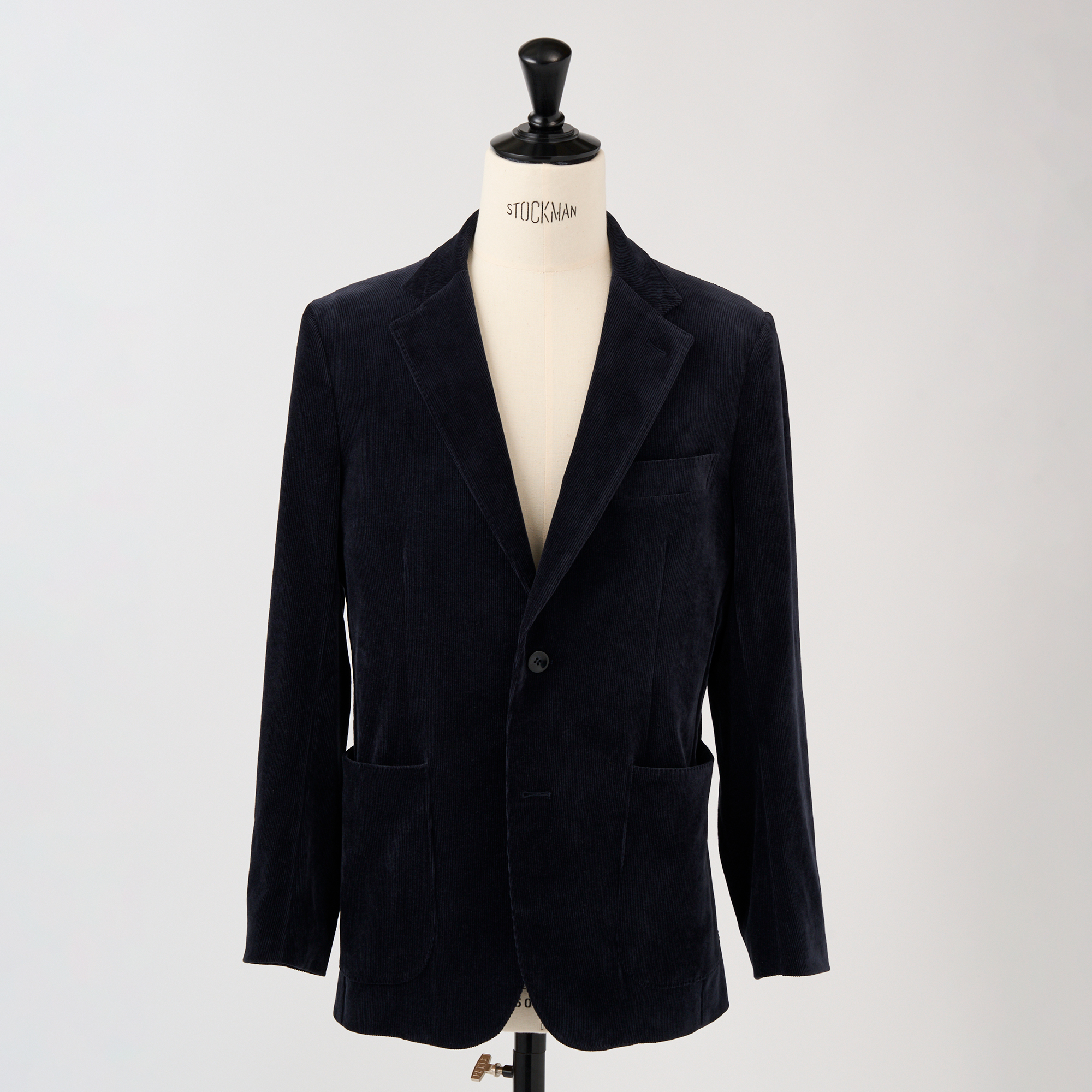 シャンブレーストレッチコーデュロイジャケット（ネイビー）